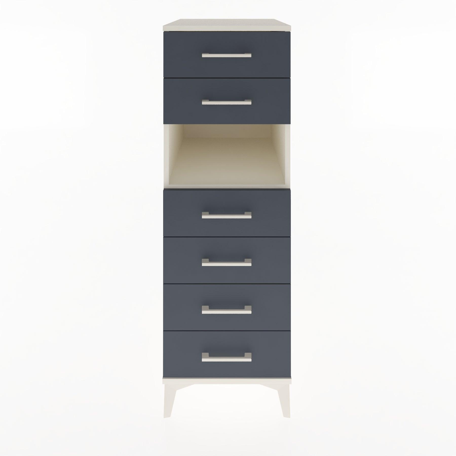 Woodntry Modular Cabinet Moonstone 44x30x122 cm with Drawers and Shelves CR60-1