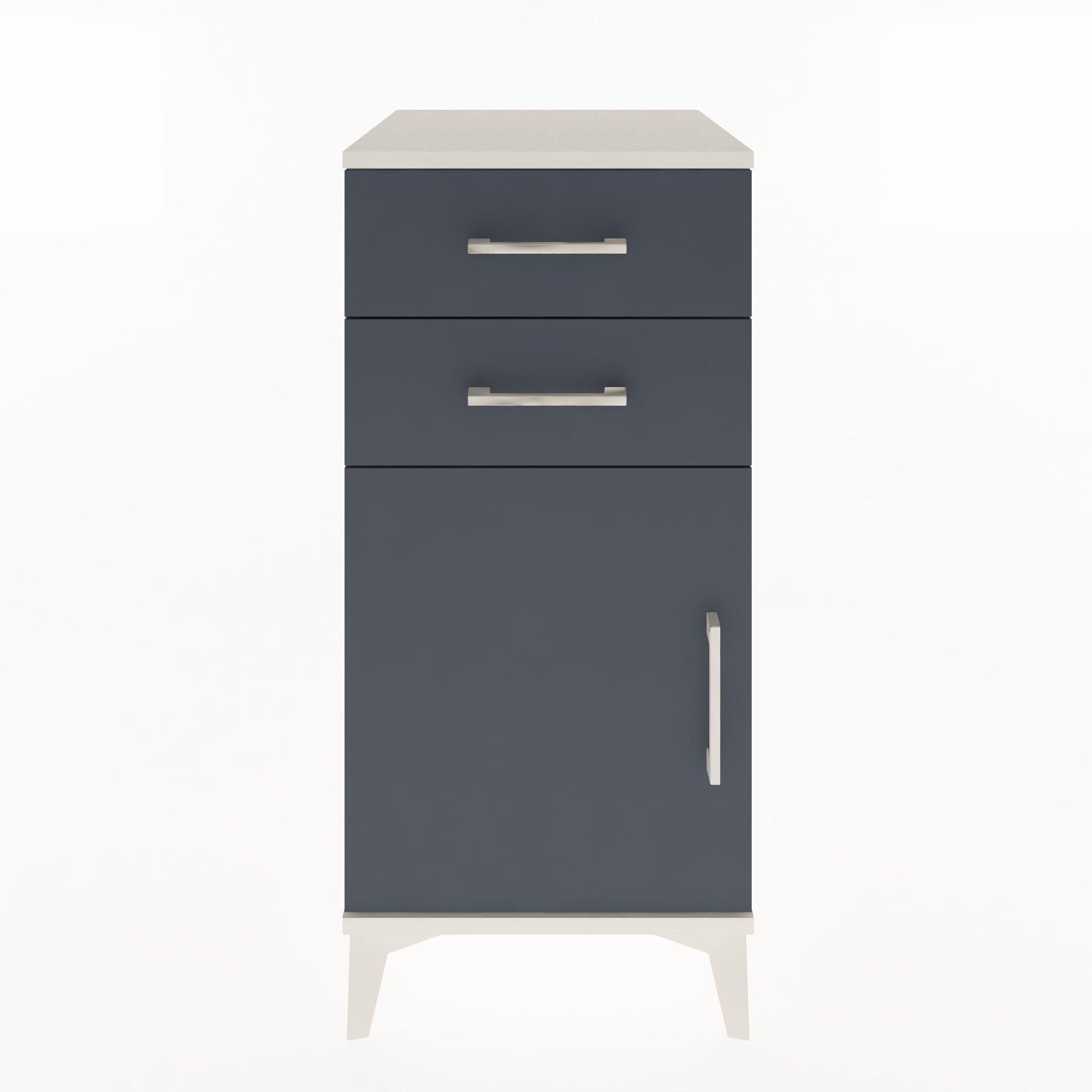 Woodntry Modular Nightstand Moonstone 44x44x84 cm with Cover and Drawer KC32-1