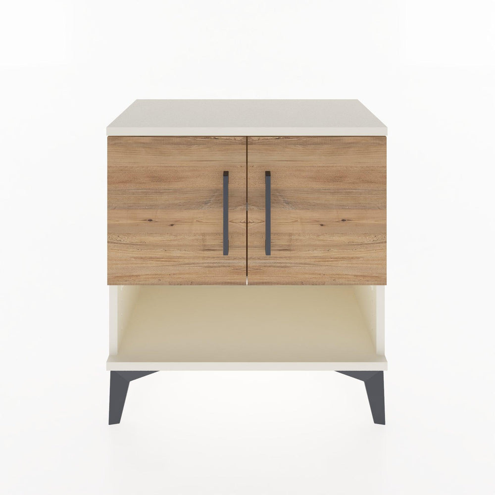 Woodntry Modular Nightstand Moonstone 60x30x52 cm with Cover and Shelf KR10-1