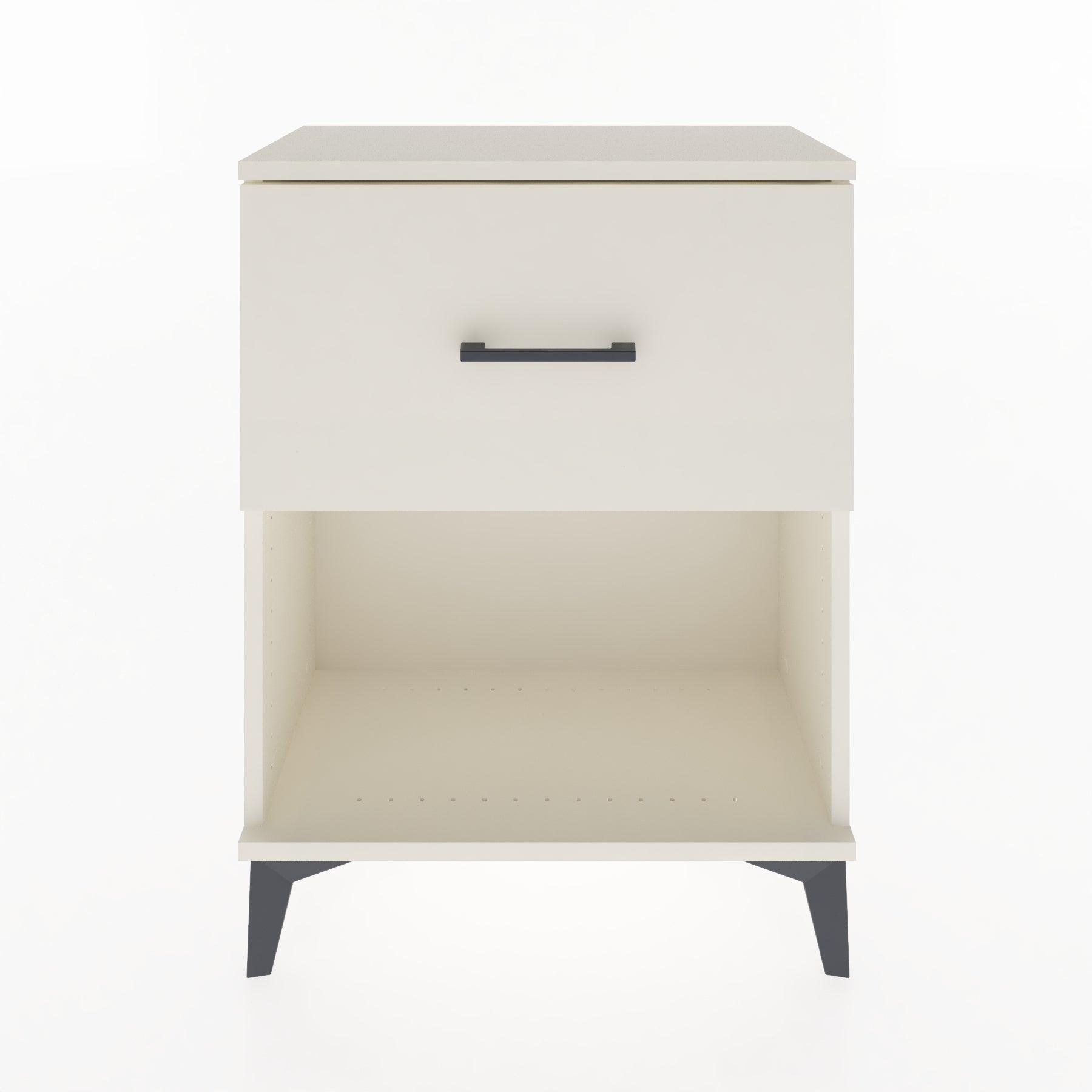 Woodntry Modular Nightstand Moonstone 60x30x68 cm with Drawer and Shelf CR10-1
