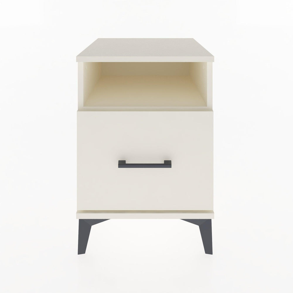 Woodntry Modular Nightstand Moonstone 44x44x52 cm with Drawer and Shelf CR10-1