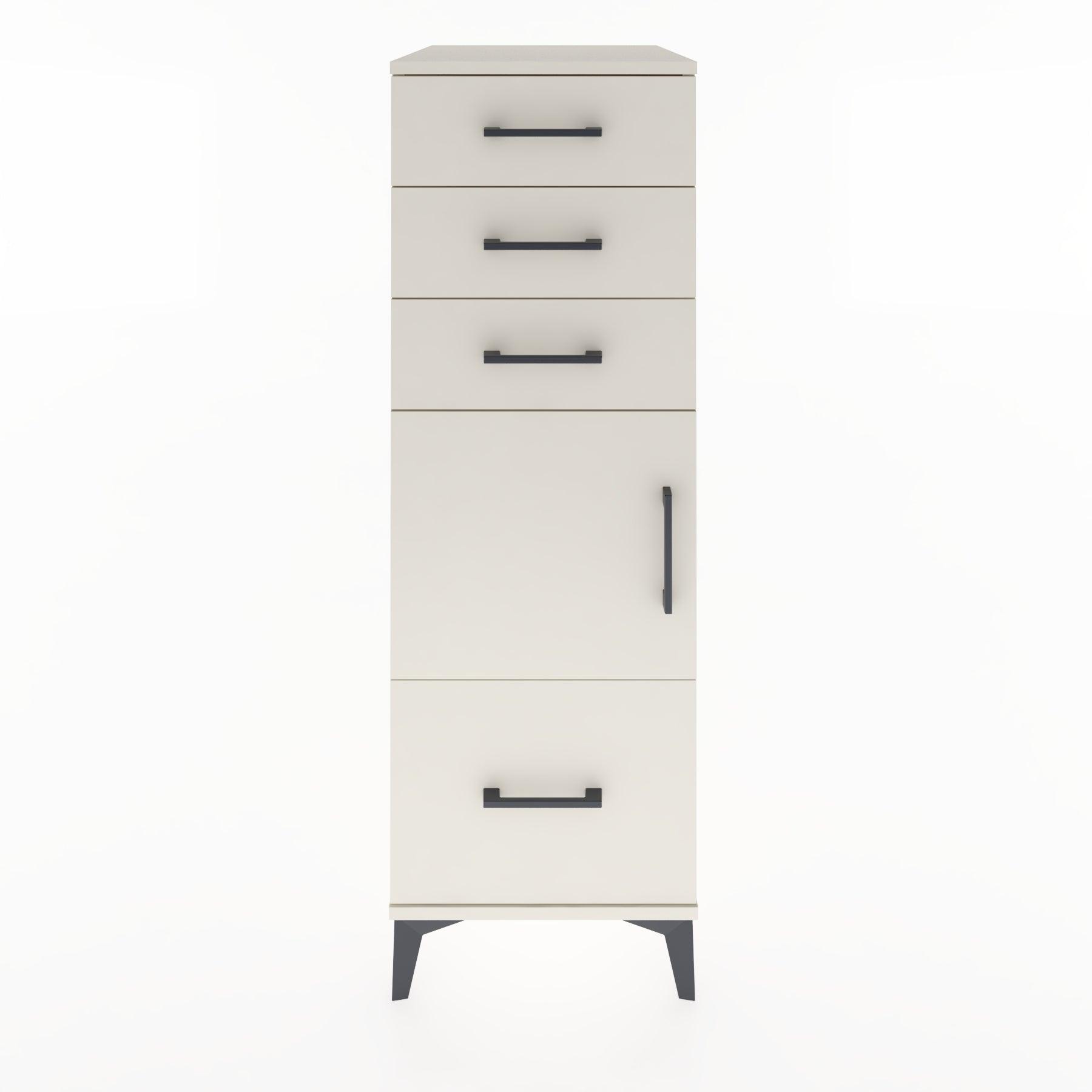 Woodntry Modüler Dolap Aytaşı 44x59x122 cm Kapaklı ve Çekmeceli KC10-1