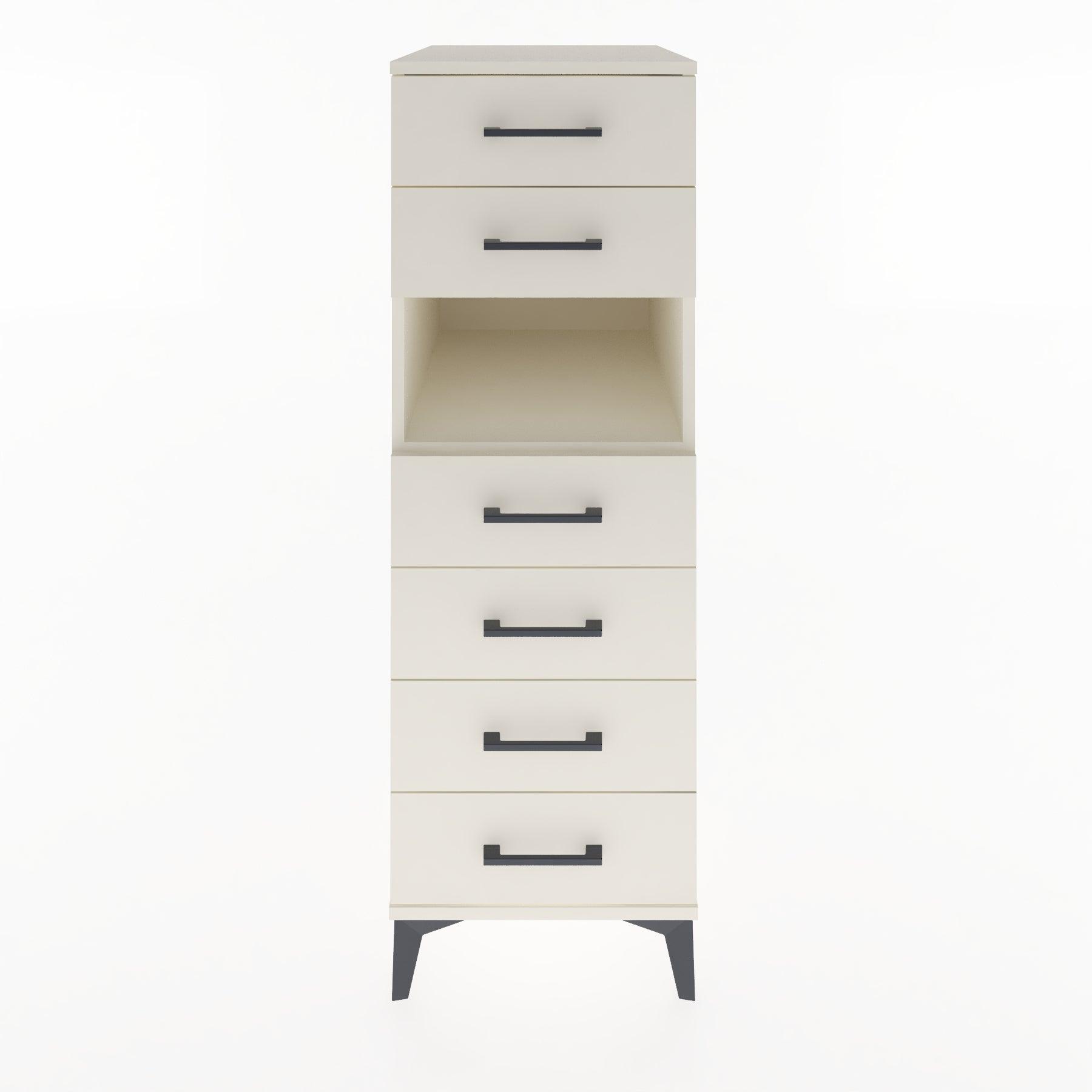 Woodntry Modular Cabinet Moonstone 44x30x122 cm with Drawers and Shelves CR60-1