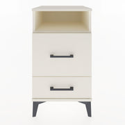 Woodntry Modular Nightstand Moonstone 44x44x68 cm with Drawer and Shelf CR10-1