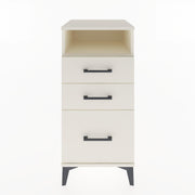 Woodntry Modular Nightstand Moonstone 44x44x84 cm with Drawer and Shelf CR10-1