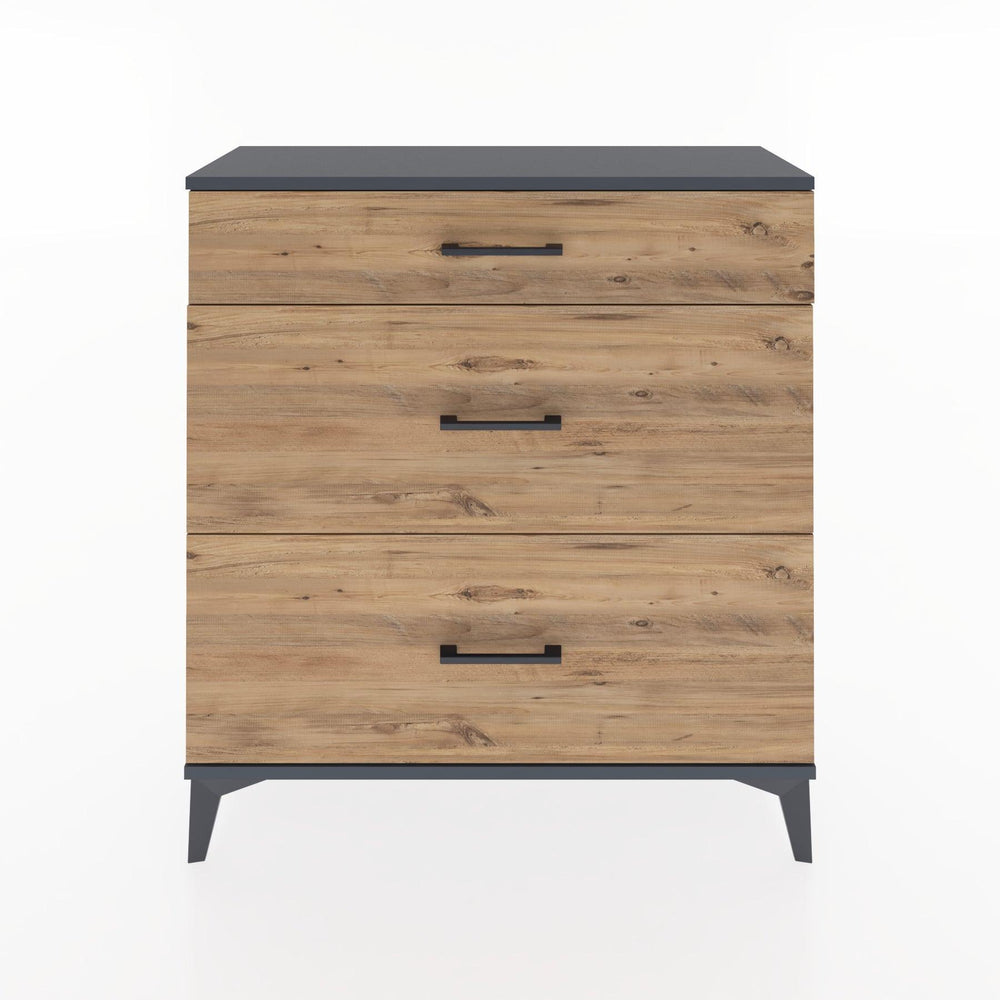 Woodntry Modüler Şifonyer Antrasit 88x30x84 cm Çekmeceli C10-2