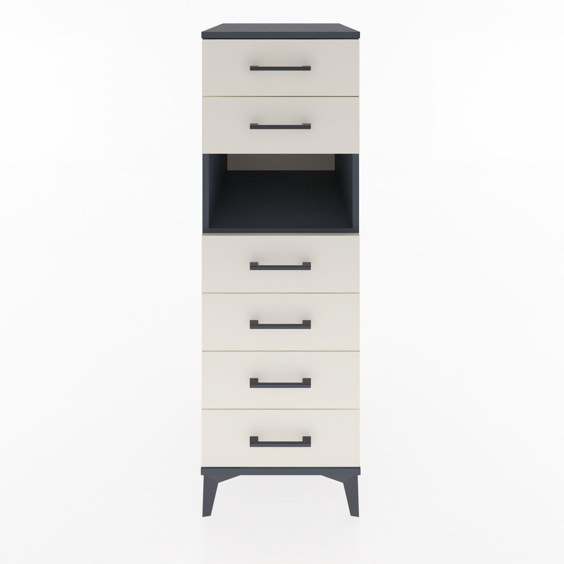 Woodntry Modular Cabinet Anthracite 44x59x122 cm with Drawers and Shelves CR60-2