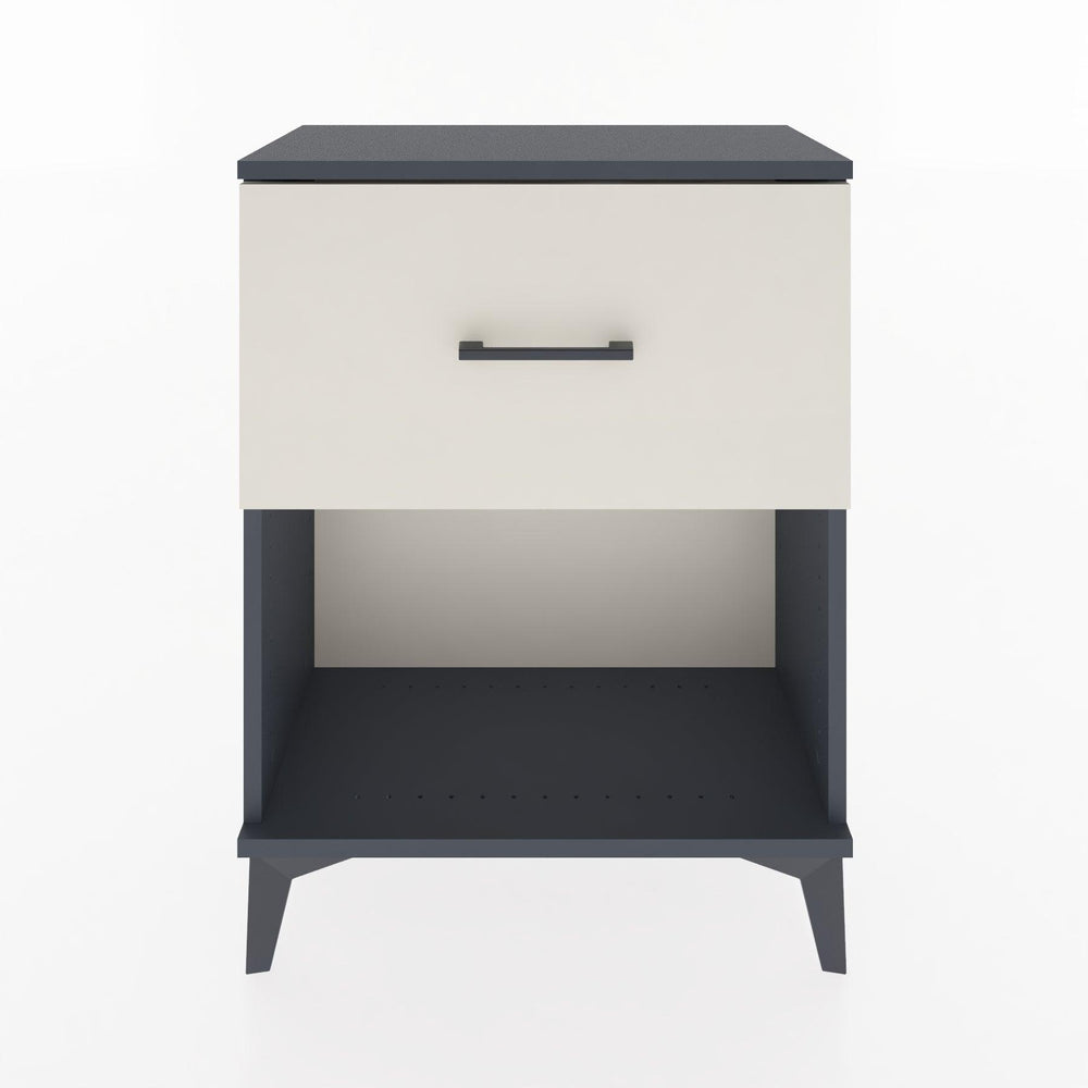 Woodntry Modular Nightstand Anthracite 60x30x68 cm with Drawer and Shelf CR10-2