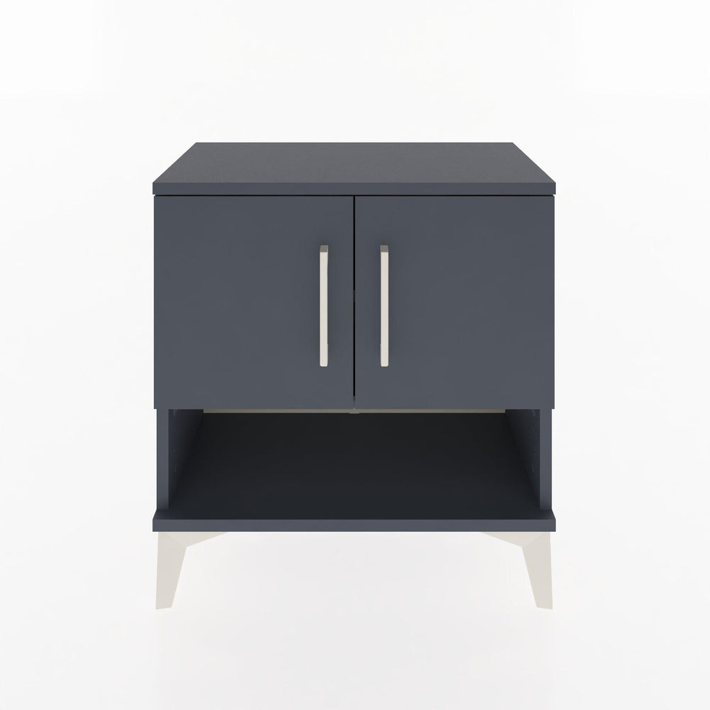 Woodntry Modular Nightstand Anthracite 60x30x52 cm with Cover and Shelf KR10-2