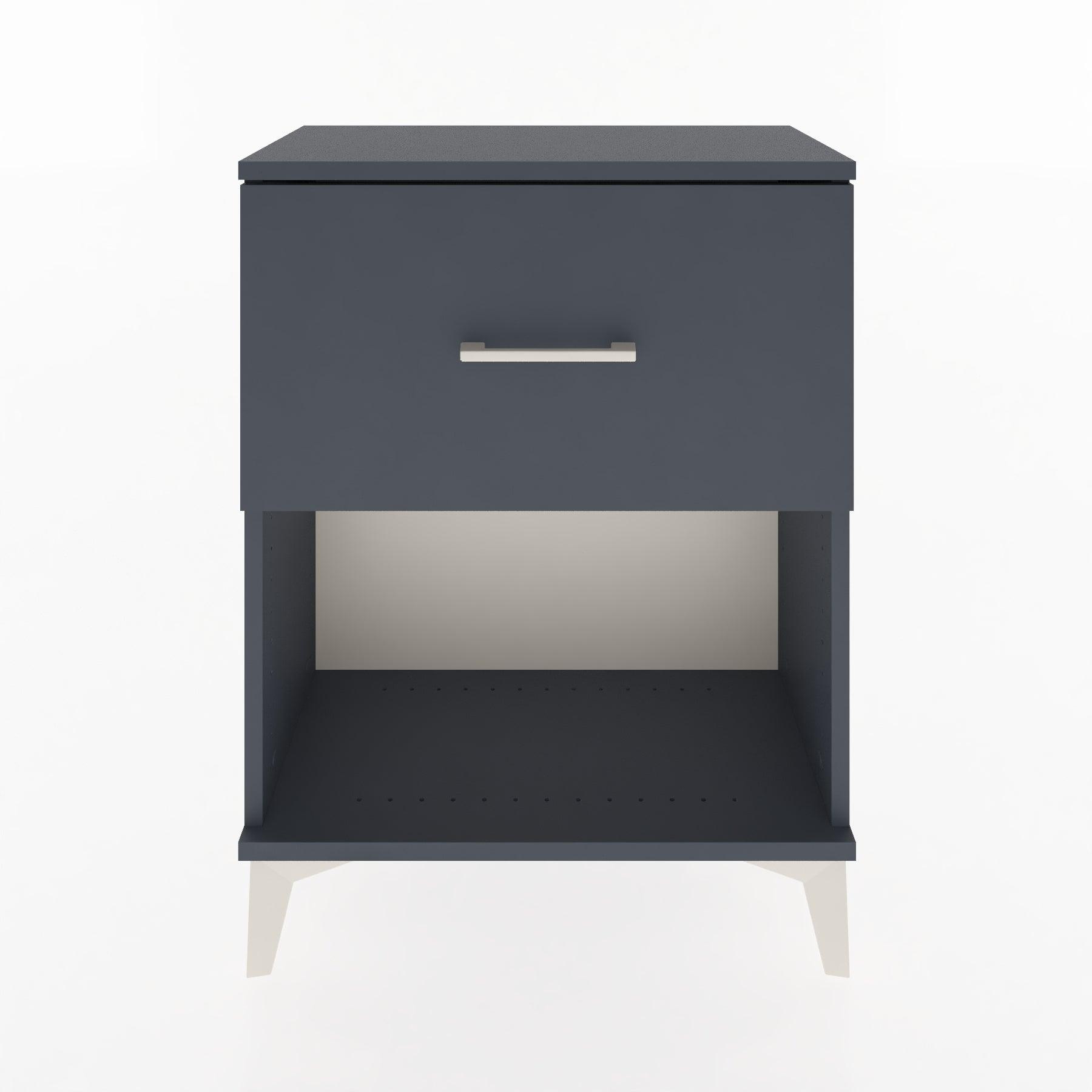 Woodntry Modular Nightstand Anthracite 60x30x68 cm with Drawer and Shelf CR10-2