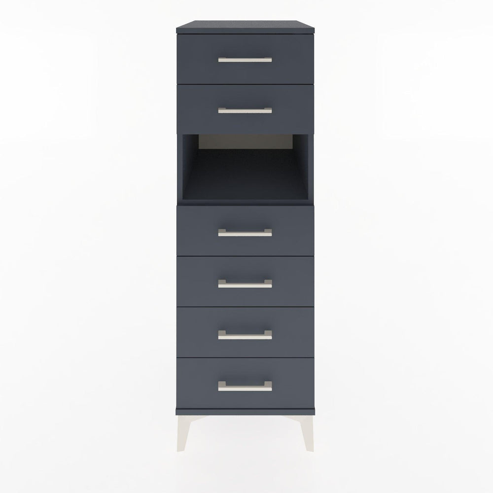 Woodntry Modular Cabinet Anthracite 44x30x122 cm with Drawers and Shelves CR60-2