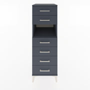 Woodntry Modular Cabinet Anthracite 44x30x122 cm with Drawers and Shelves CR60-2