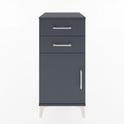 Woodntry Modular Nightstand Anthracite 44x44x84 cm with Cover and Drawer KC32-2