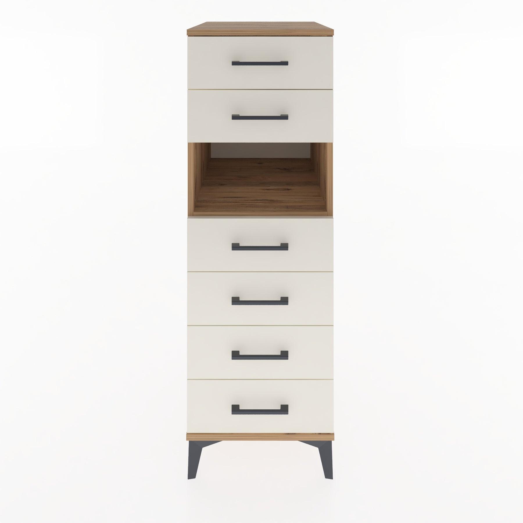 Woodntry Modular Cabinet Pine 44x30x122 cm with Drawers and Shelves CR60-3