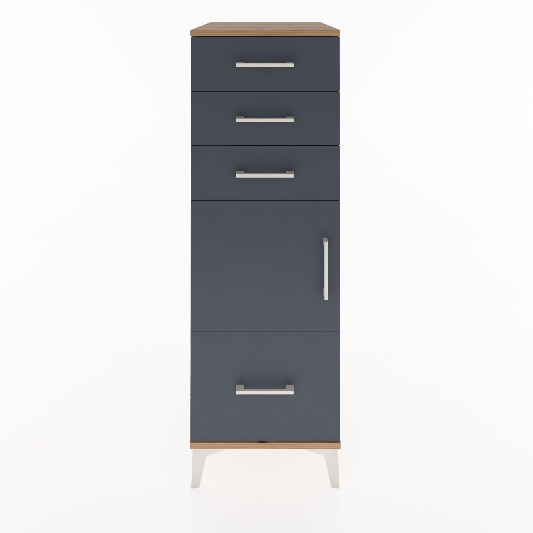Woodntry Modular Cabinet Pine 44x30x122 cm with Doors and Drawers KC10-3