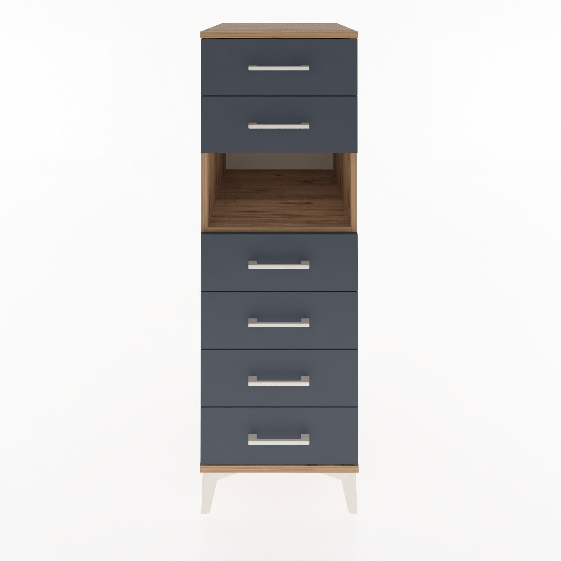 Woodntry Modular Cabinet Pine 44x30x122 cm with Drawers and Shelves CR60-3