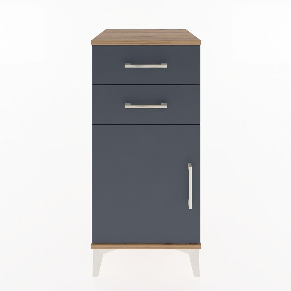 Woodntry Modular Nightstand Pine 44x44x84 cm with Cover and Drawer KC32-3