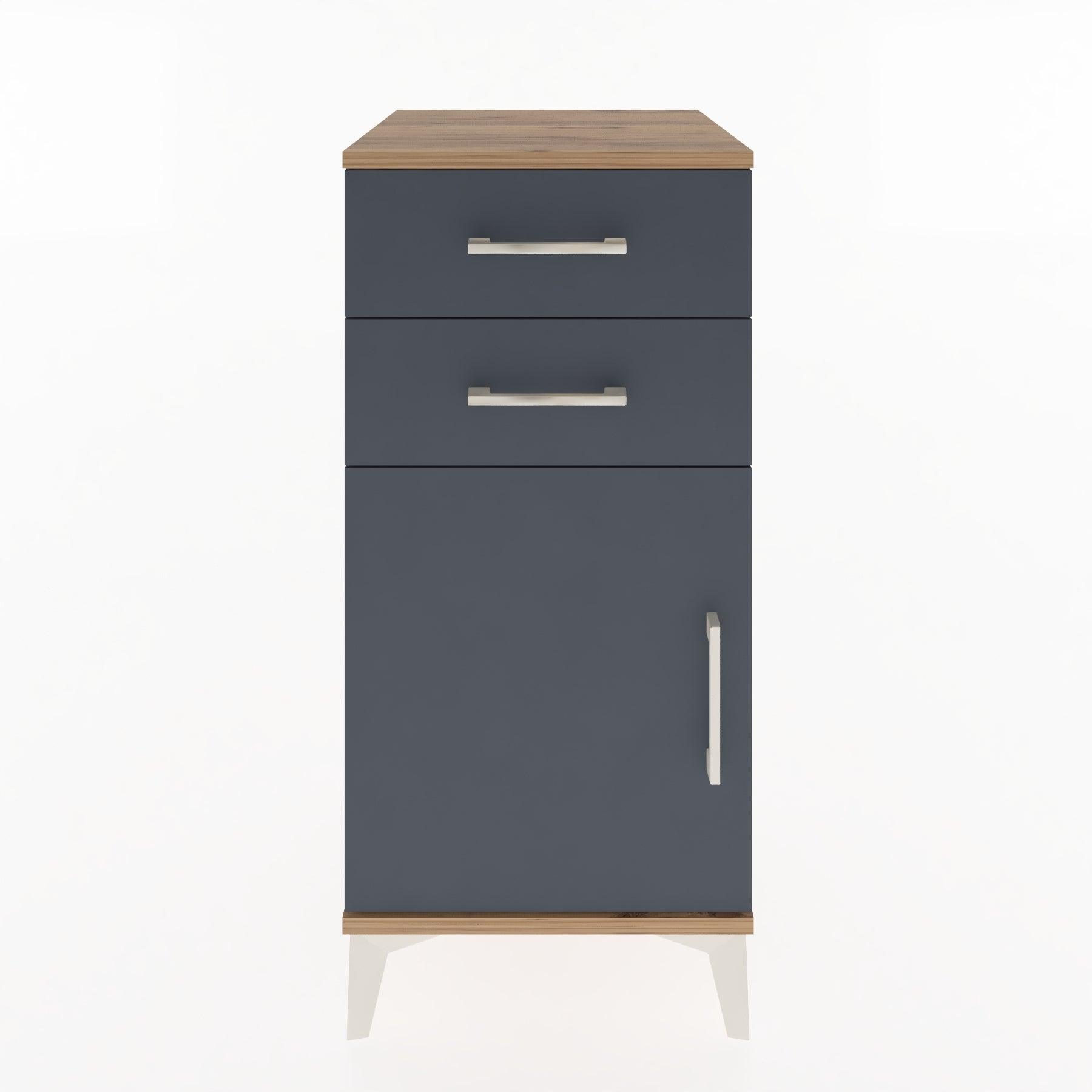 Woodntry Modular Nightstand Pine 44x44x84 cm with Cover and Drawer KC32-3