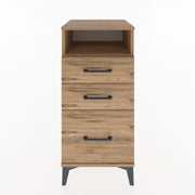 Woodntry Modular Nightstand Pine 44x44x84 cm with Drawers and Shelves CR10-3