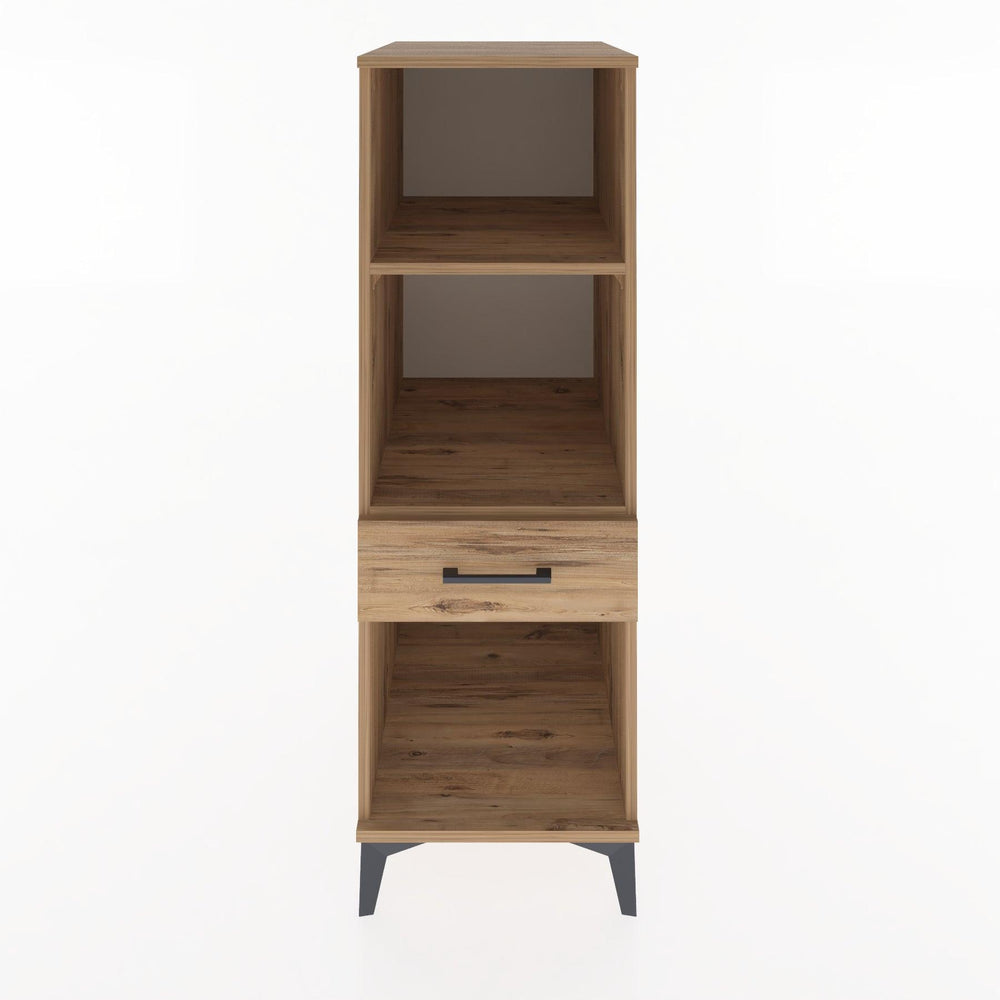 Woodntry Modüler Dolap Çam 44x30x122 cm Çekmeceli ve Raflı CR110-3