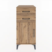 Woodntry Modular Nightstand Pine 44x44x84 cm with Cover and Drawer KC32-3