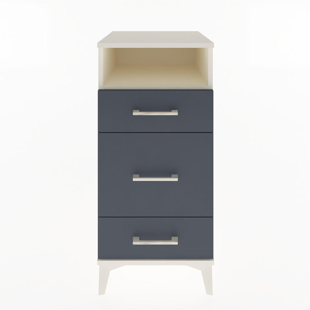 Woodntry Modular Nightstand Moonstone 44x44x84 cm with Drawer and Shelf CR11-1