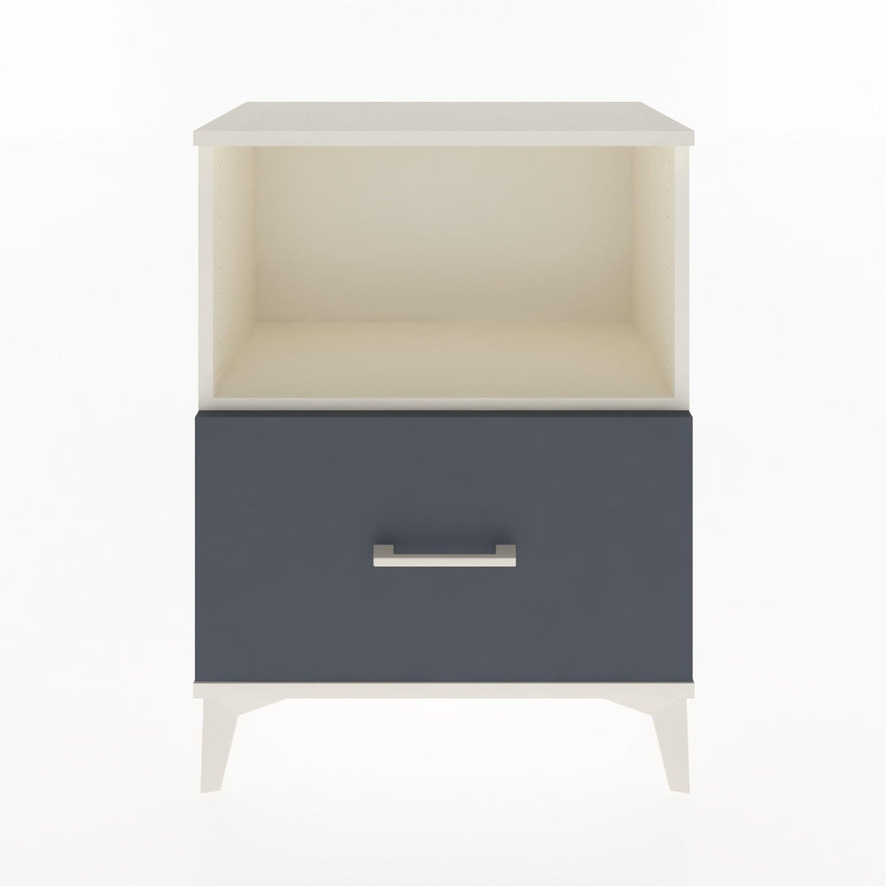 Woodntry Modular Nightstand Moonstone 60x30x68 cm with Drawer and Shelf CR11-1