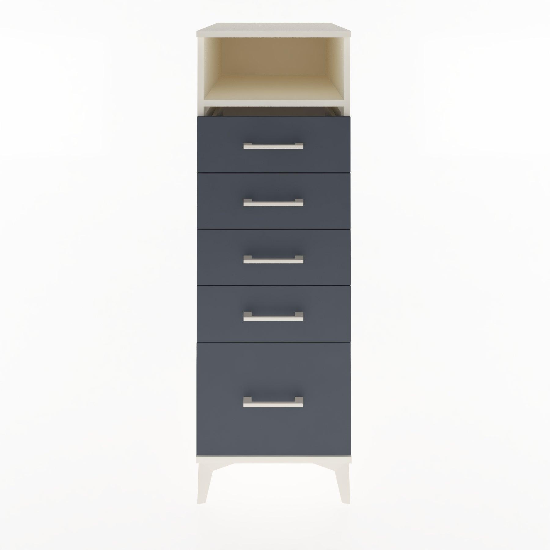 Woodntry Modular Cabinet Moonstone 44x30x122 cm with Drawers and Shelves CR11-1