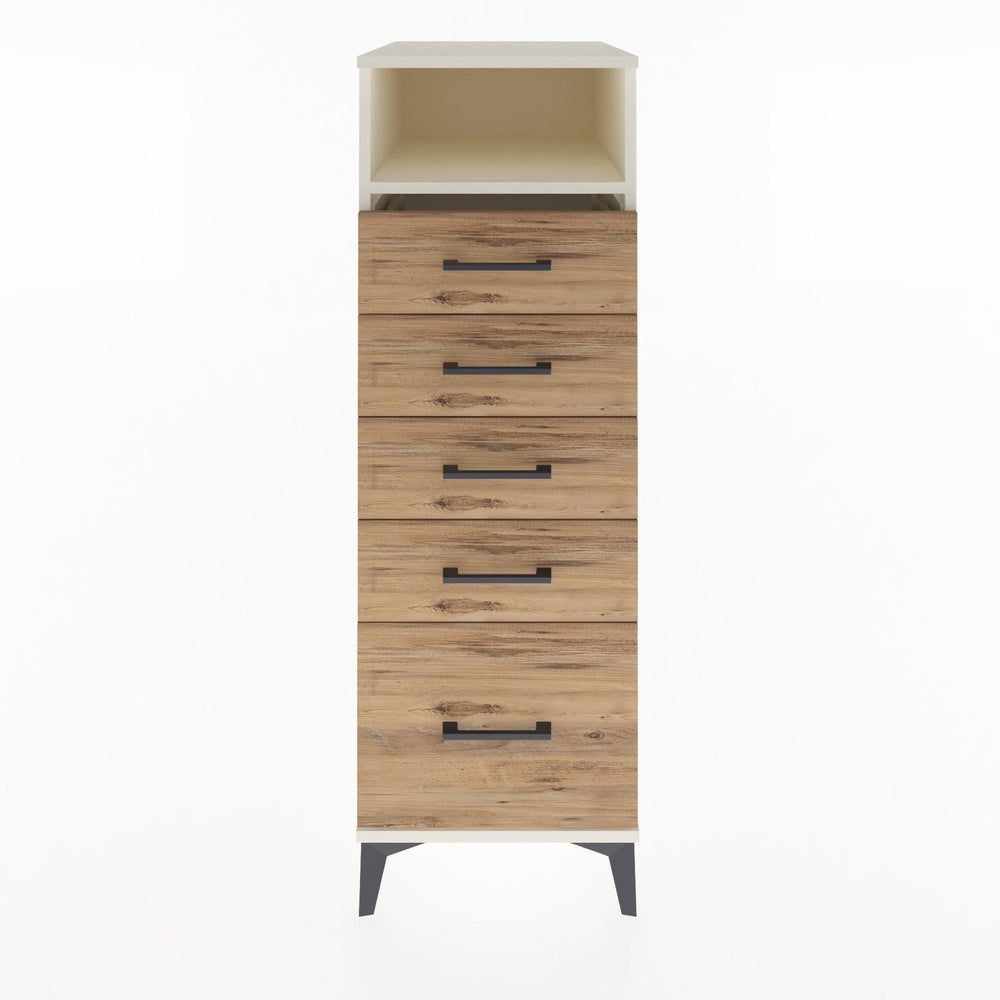 Woodntry Modüler Dolap Aytaşı 44x30x122 cm Çekmeceli ve Raflı CR11-1