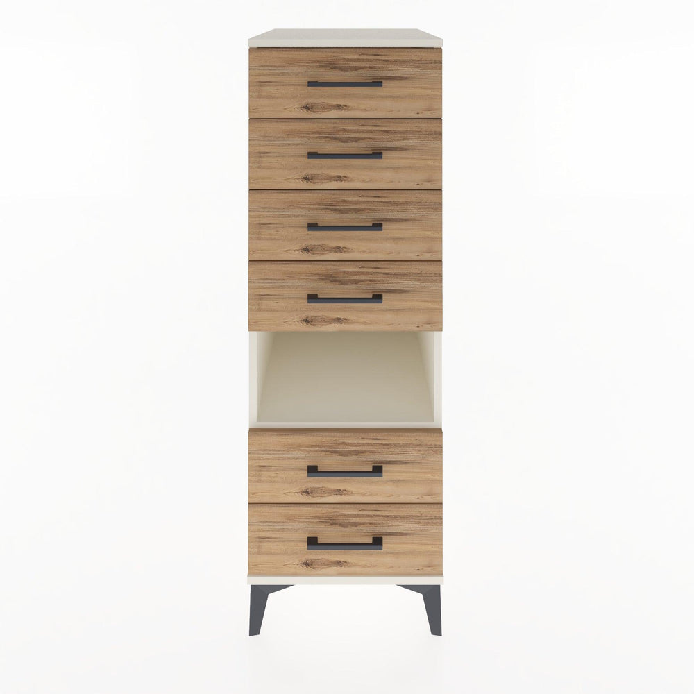 Woodntry Modular Cabinet Moonstone 44x30x122 cm with Drawers and Shelves CR61-1