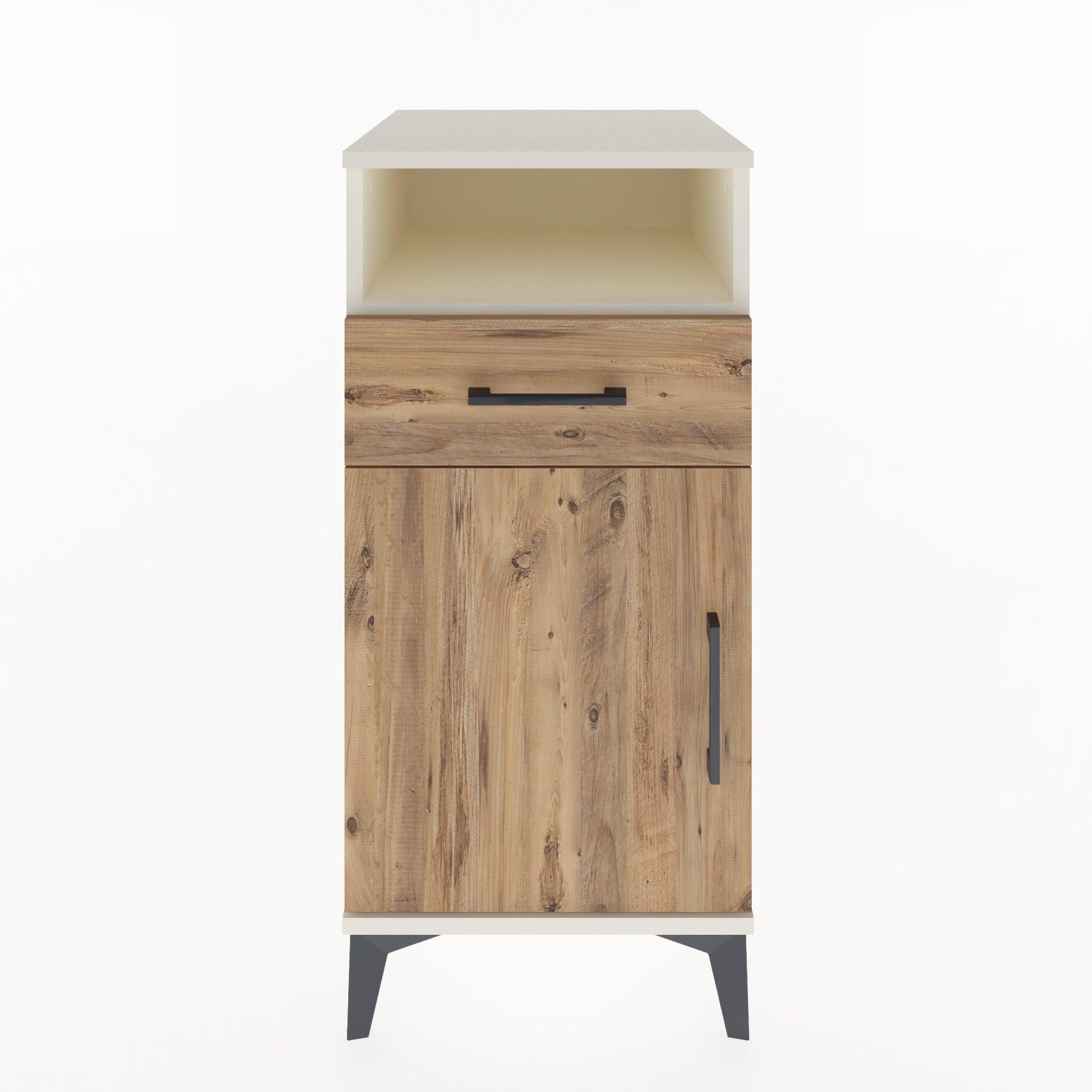 Woodntry Modular Nightstand Moonstone 44x44x84 cm Functional F33-1