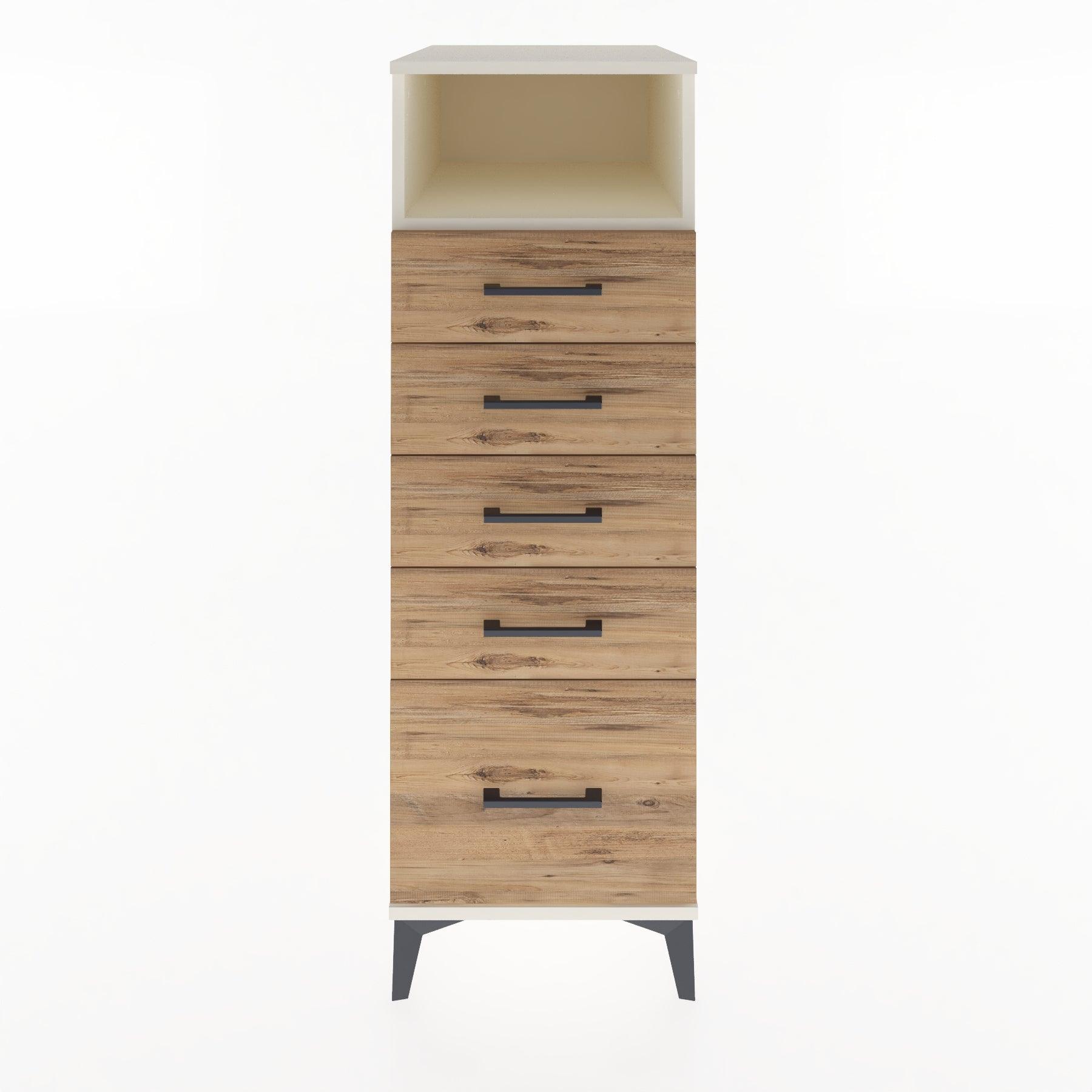 Woodntry Modular Cabinet Moonstone 44x59x122 cm with Drawers and Shelves CR111-1