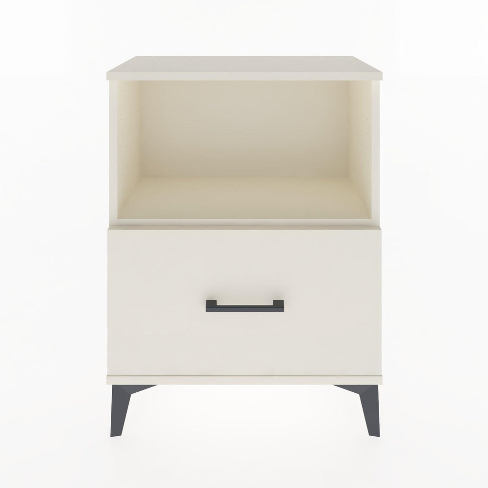 Woodntry Modular Nightstand Moonstone 60x30x68 cm with Drawer and Shelf CR11-1