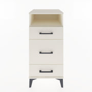Woodntry Modular Nightstand Moonstone 44x44x84 cm with Drawer and Shelf CR11-1