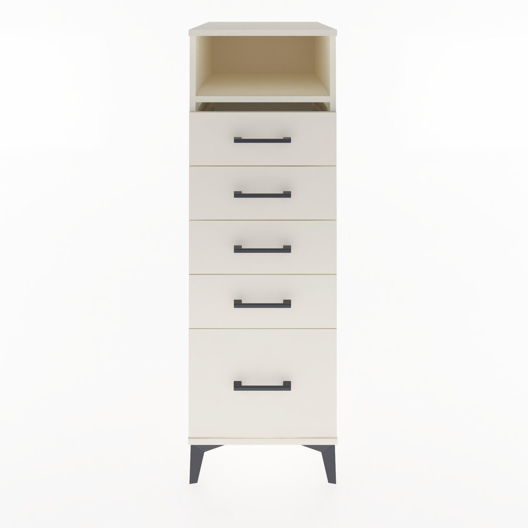 Woodntry Modular Cabinet Moonstone 44x30x122 cm with Drawers and Shelves CR11-1