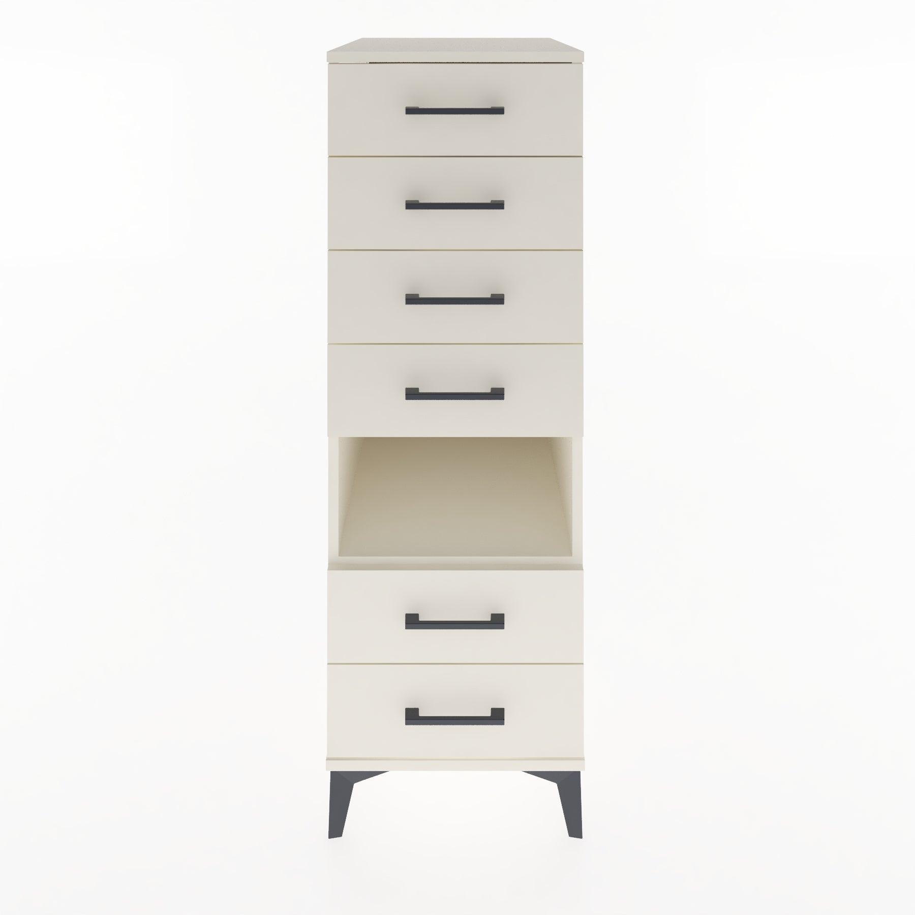 Woodntry Modular Cabinet Moonstone 44x30x122 cm with Drawers and Shelves CR61-1