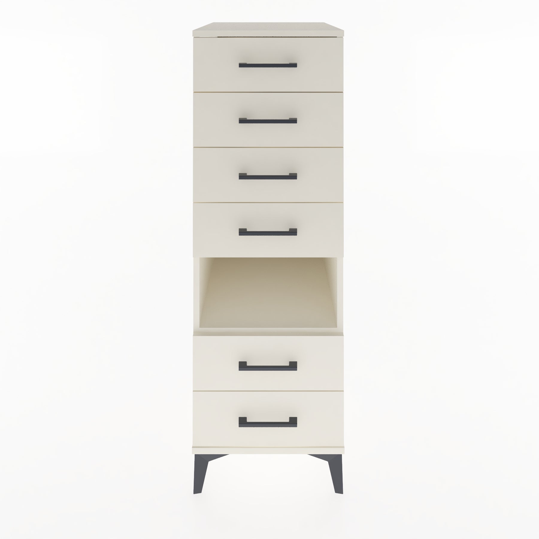 Woodntry Modular Cabinet Moonstone 44x59x122 cm with Drawers and Shelves CR61-1