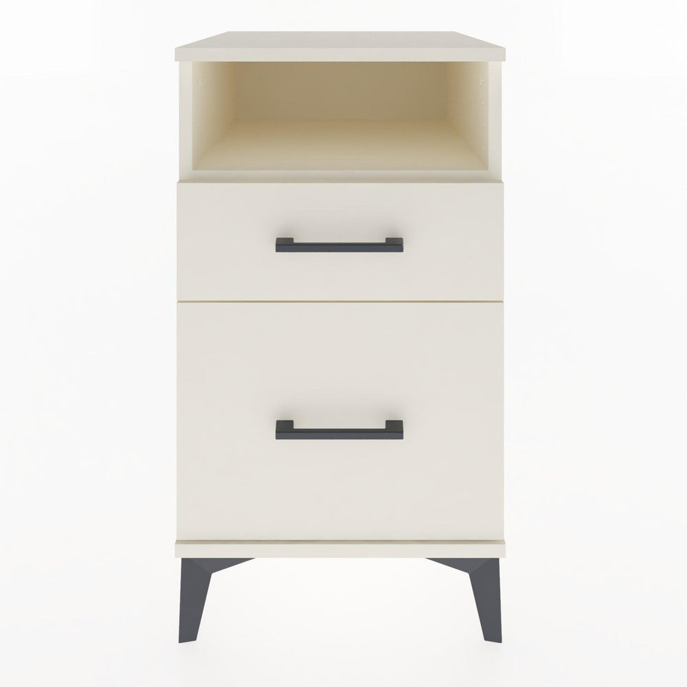 Woodntry Modüler Komodin Aytaşı 44x44x68 cm Çekmeceli ve Raflı CR11-1