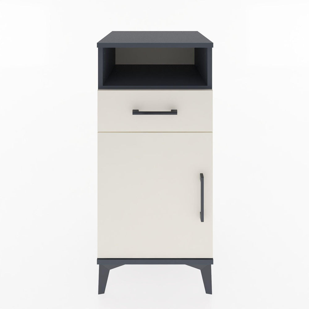 Woodntry Modüler Komodin Antrasit 44x44x84 cm Fonksiyonel F33-2