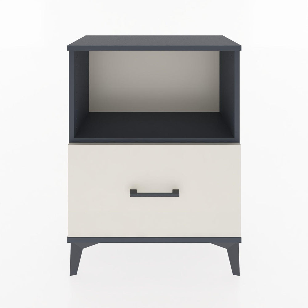 Woodntry Modüler Komodin Antrasit 60x30x68 cm Çekmeceli ve Raflı CR11-2