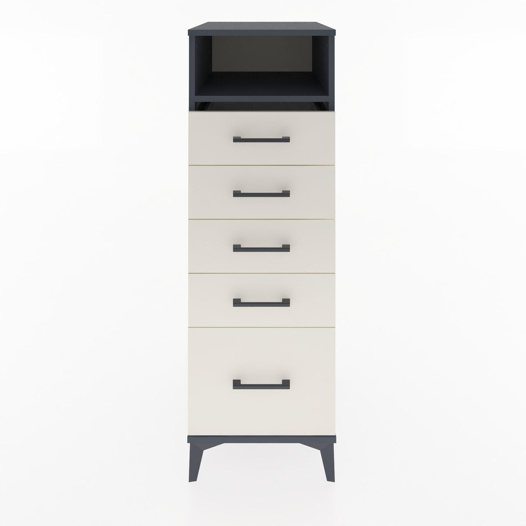 Woodntry Modular Cabinet Anthracite 44x30x122 cm with Drawers and Shelves CR11-2