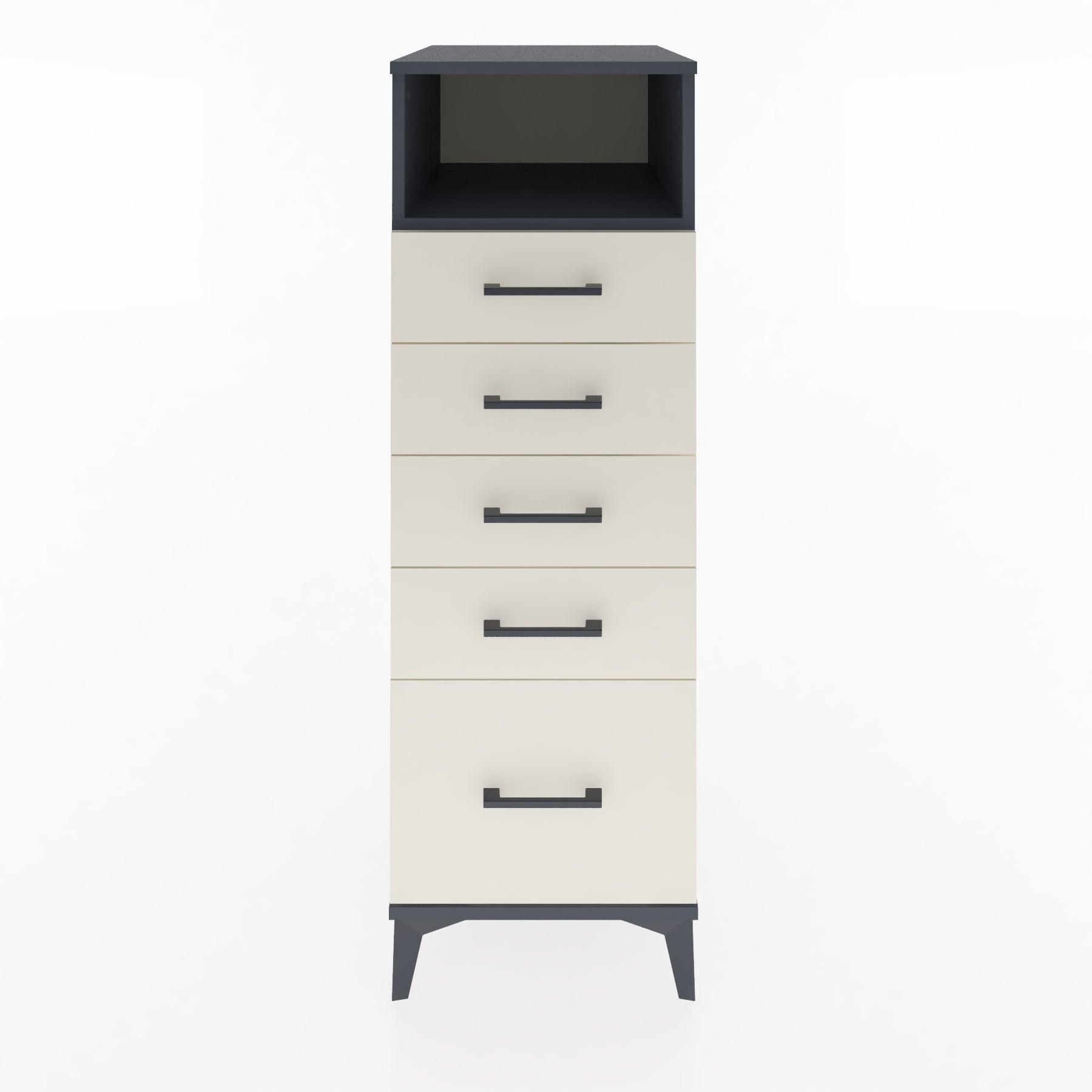 Woodntry Modular Cabinet Anthracite 44x59x122 cm with Drawers and Shelves CR111-2