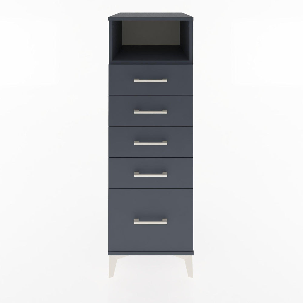 Woodntry Modular Cabinet Anthracite 44x30x122 cm with Drawers and Shelves CR111-2