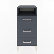Woodntry Modular Nightstand Anthracite 44x44x84 cm with Drawers and Shelves CR11-2