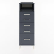 Woodntry Modular Cabinet Anthracite 44x30x122 cm with Drawers and Shelves CR11-2