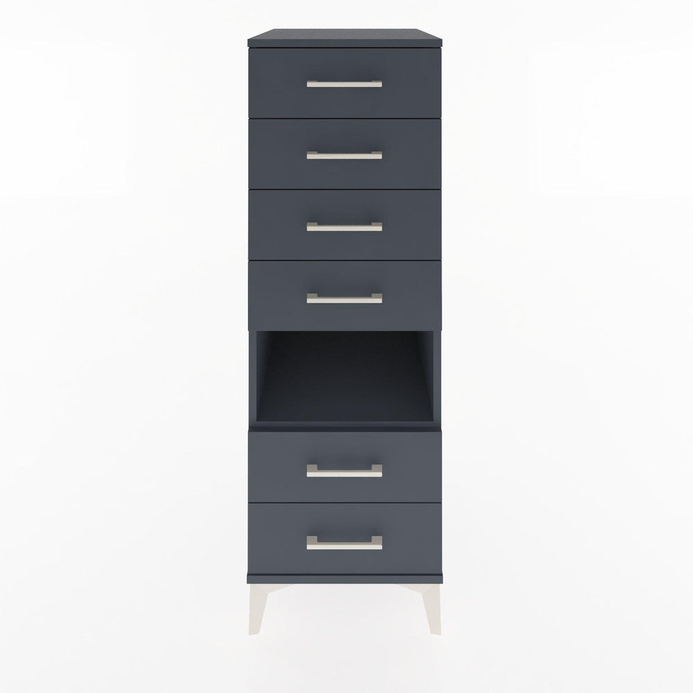 Woodntry Modular Cabinet Anthracite 44x30x122 cm with Drawers and Shelves CR61-2