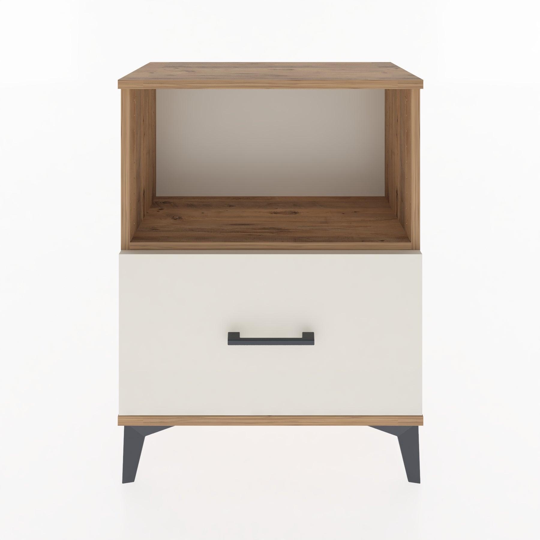 Woodntry Modular Nightstand Pine 60x30x68 cm with Drawers and Shelves CR11-3