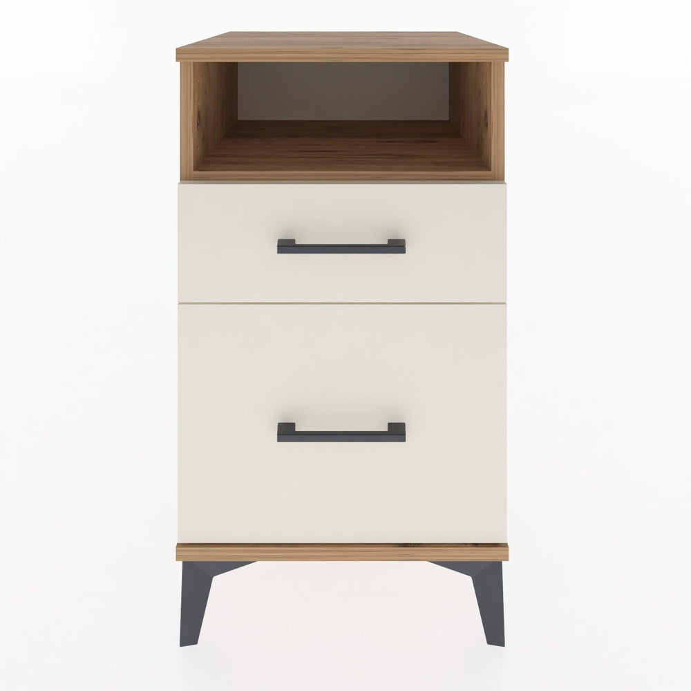 Woodntry Modular Nightstand Pine 44x44x68 cm with Drawers and Shelves CR11-3