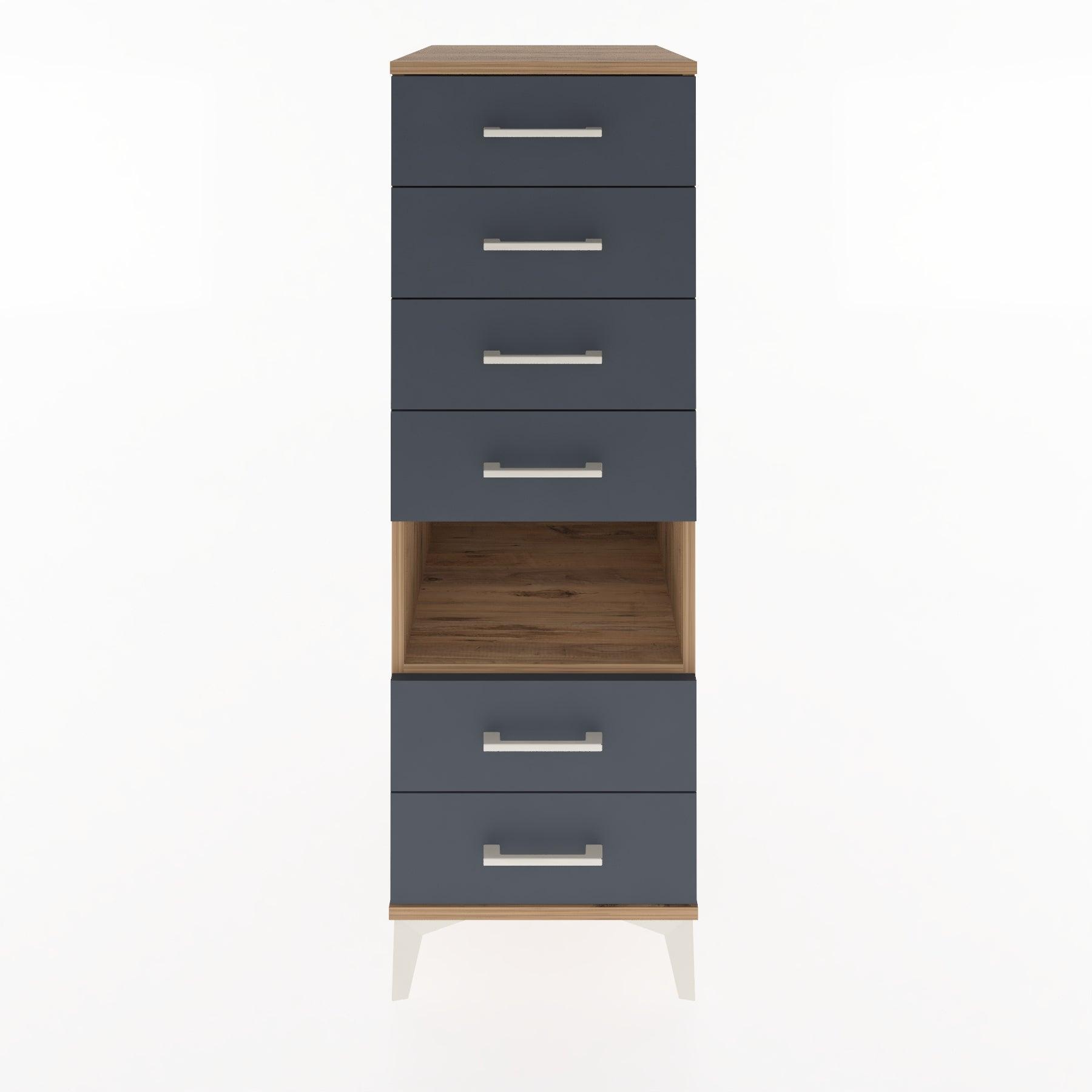 Woodntry Modular Cabinet Pine 44x30x122 cm with Drawers and Shelves CR61-3