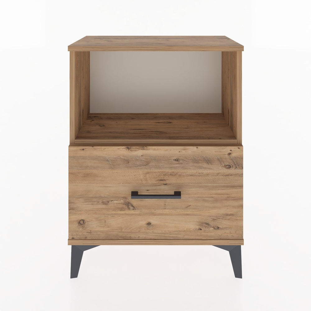 Woodntry Modüler Komodin Çam 60x30x68 cm Çekmeceli ve Raflı CR11-3